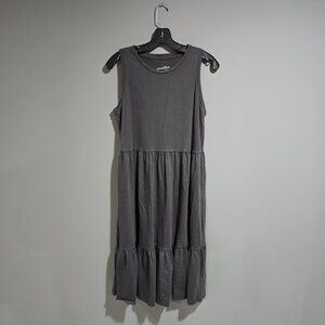 Universal Thread Tiered Tank Dress - Gray Size Small